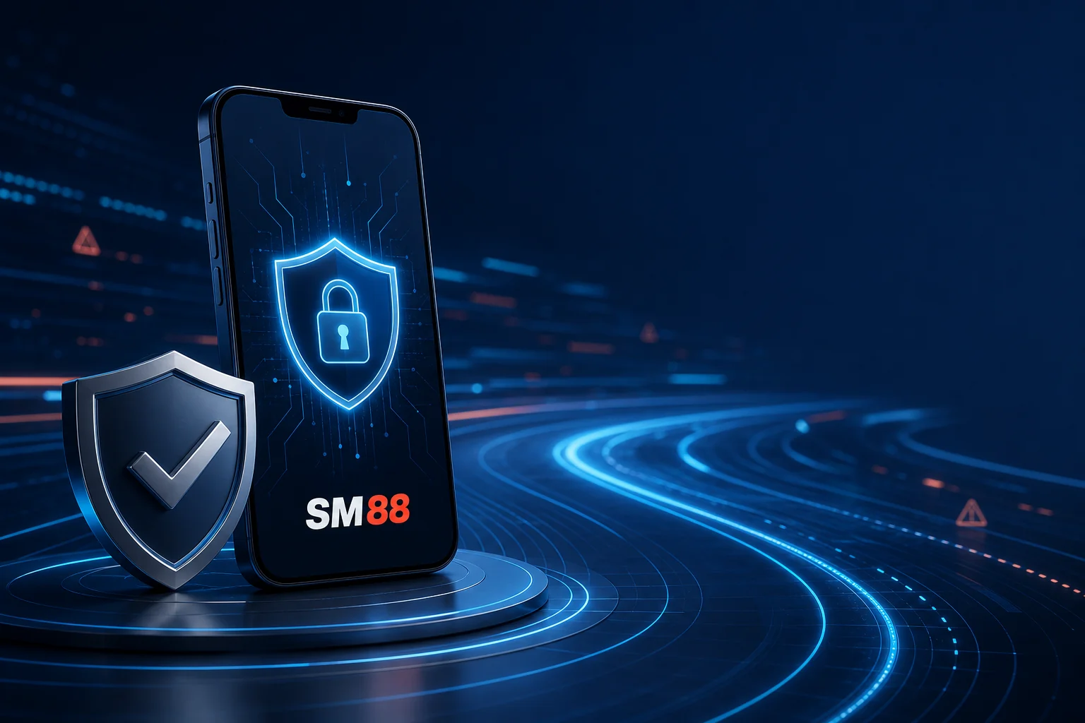 Điện thoại và lá chắn bảo mật SM88